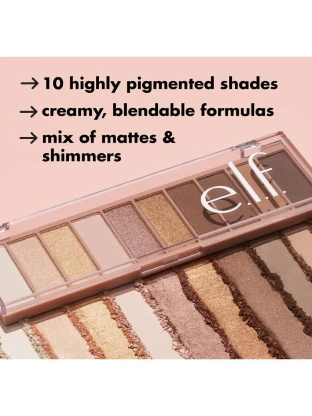 e.l.f. Perfect 10 Eyeshadow Palette - Nude Rose Gold